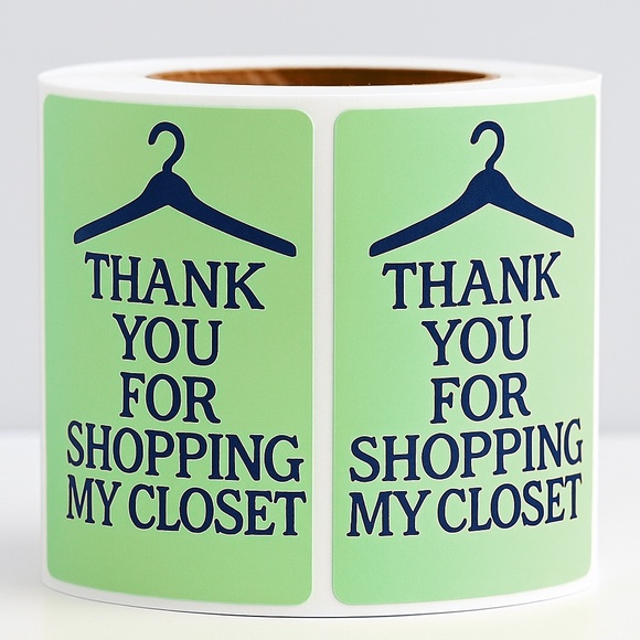 Poshmark Packaging Stickers – Thank You Closet Labels 2x1 inch, 100 pcs - Picture 2 of 6